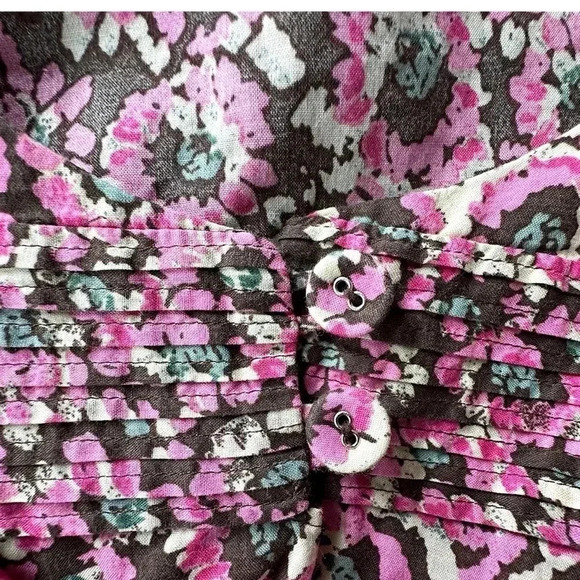 TSESAY | NWOT | SLEEVELESS COTTON PINK FLORAL PLEATED TOP POCKETS | SIZE: 8 - Picture 10 of 14